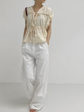 Jijel shirring flare blouse