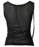 Draped Mesh Layered Sleeveless