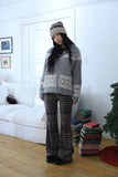 Snowflake Nordic Knit Zip-up