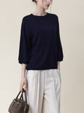 [Premium] Zenda Whole Garment Round Knit