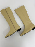 Mino Incision Square Toe Long Boots