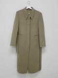 [Wool 90%] Big collar robe handmade long coat