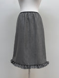 Frill Stripe Midi Skirt