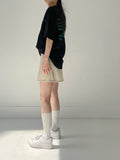 Sporty lettering overfit short sleeve T-shirt