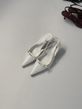 Buckle Enamel Stiletto Slingback Heel