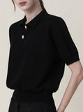 Woody Collar Linen Knit