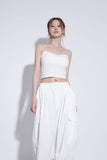 nylon pintuck carge pants