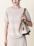 [Premium] Whole Garment Lino Linen Short Sleeve Knit