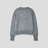 Beirut Wool Fingerhole Two-Tone Knit Zip-Up