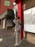 Side Zipper Nylon String Pants