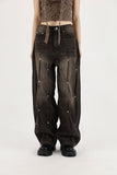 Dia rivet denim pants