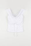 Rose lace shoulder sleeveless