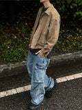 Salt Washed Cargo Denim