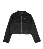 CROP SUEDE RIDER JACKET
