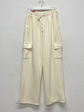 [unisex] Brushed cargo wide training pants