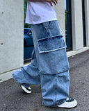 Ghost Washing Cargo Banding Denim