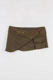 Suede layered skirt