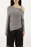 Ien Unbalanced Shoulder Knit