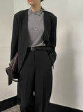 Frank No-Collar Loose Fit Jacket