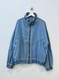 Nerd Overfit Denim Zip-Up Jacket