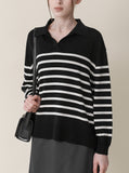 [Premium] Par Stripe V Knitwear