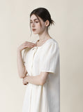 Ribbon Button Long One Piece