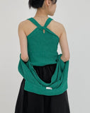 Berry Halter Sleeveless Knitwear
