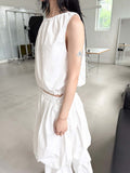 STRING SLEEVELESS BLOUSE