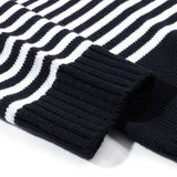 Banker Stripe Half Zip-Up Knit