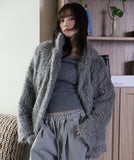 Bichon overfit fur jacket