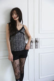 Rose velvet bustier sleeveless