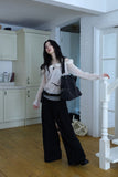 Nylon studded shoulder bag