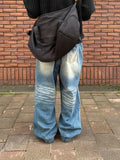 Kitty washed balloon denim