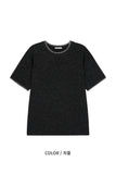Bind Stitch Muscle-Fit Short Sleeve Knit