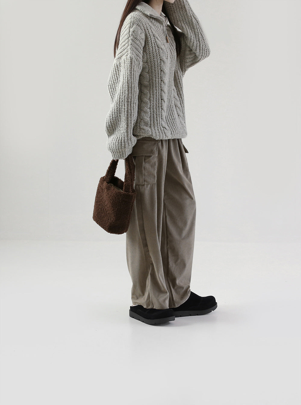 【THE MOZZ】air corduroy set up pants 