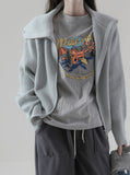 [Premium] Cory Two-Way Zip Up Knit