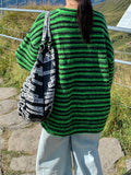 Like hairy stripe knit