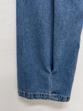[unisex] Back pin tuck wide denim pants