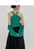 Berry Halter Sleeveless Knitwear