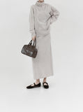 [Premium] Fair Turtleneck Whole Garment Wool Set-up Skirt