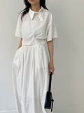 Hope Unbalanced Collar Blouse