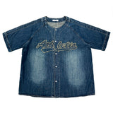 Baseball Denim Half Shirt