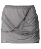 Draped Mesh Layered Mini Skirt