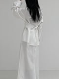 Pie Bustier Wrap Loose Fit Shirt