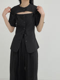 Cord Half-Hole Bijo Short Sleeve Jacket