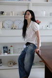 Lace Embroidered Volume Blouse