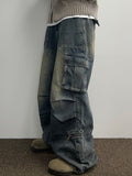 Mecha Zipper Detail Cargo Denim