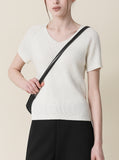 [Premium] Whole Garment Bush Wool Short Sleeve Knit