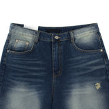 Tin Point Damage Bermuda Denim