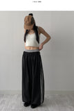 [2way!] Color matching track wide pants